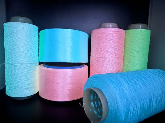 Poliaester Fluorescencyjna dziana przędzy Białe buty Glowing górne