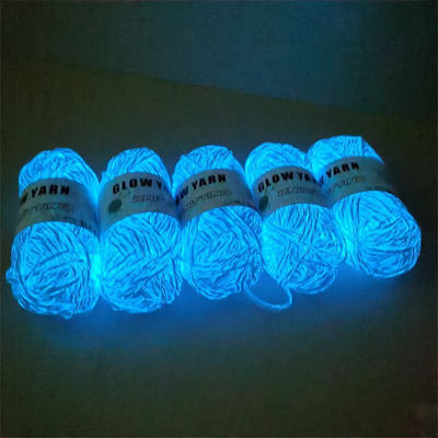 150D 2mm Glow Dark Yarn Green Glow In The Dark Knitting Wool