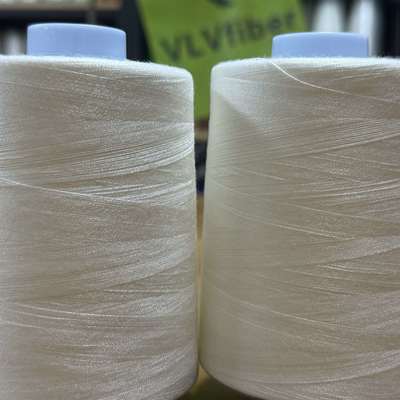 Natural White Cold Water Soluble Sewing Spun PVA Thread That Dissolves In Cold Water
